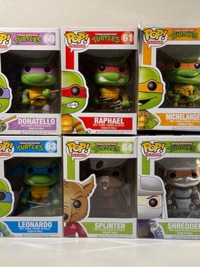 Funko POP Teenage Mutant Ninja Turtles 2013 Complete Set of 6 60 61 62 63 64 65